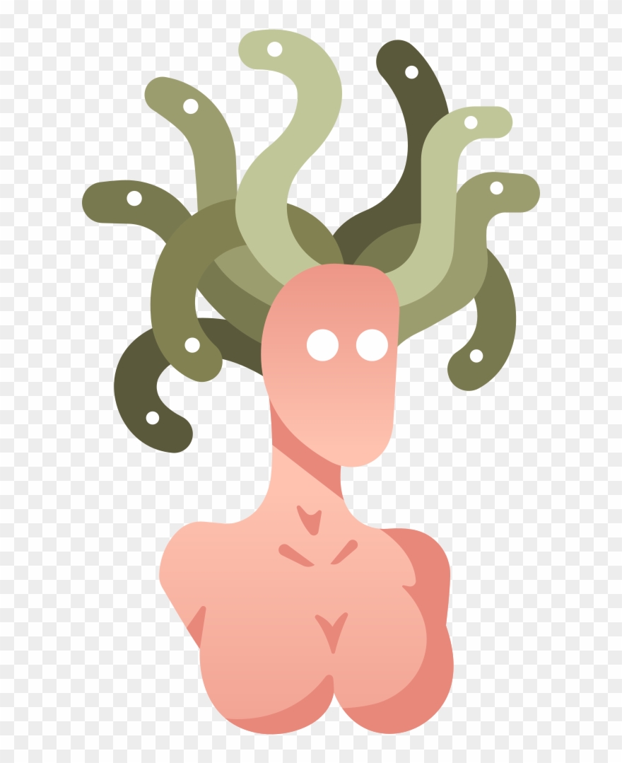 Download Svg Download Png - Medusa Flat Design Clipart
