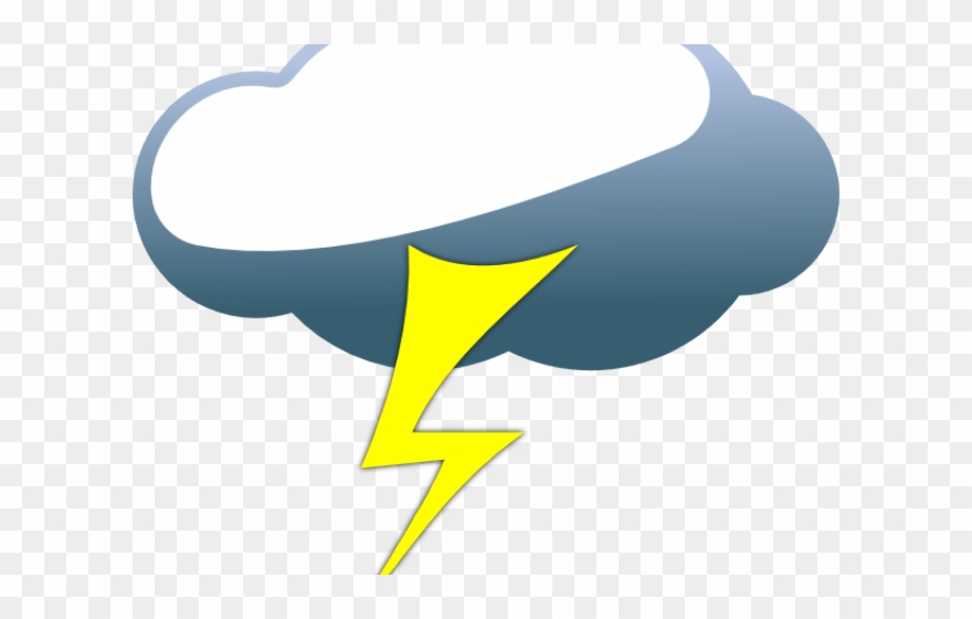 Thunderstorm Clipart Electrical Storm - Cloud And Lightning Clip Art - Png Download