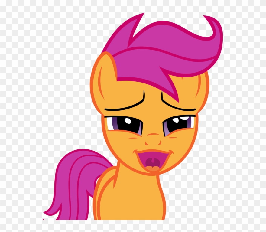 Scootaloo Face Pink Facial Expression Nose Cartoon - Cartoon Clipart