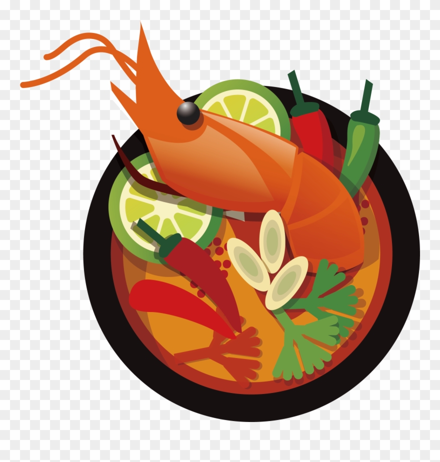Graphic Library Library Pot Of Soup Clipart - Tom Yum Illustrator - Png Download