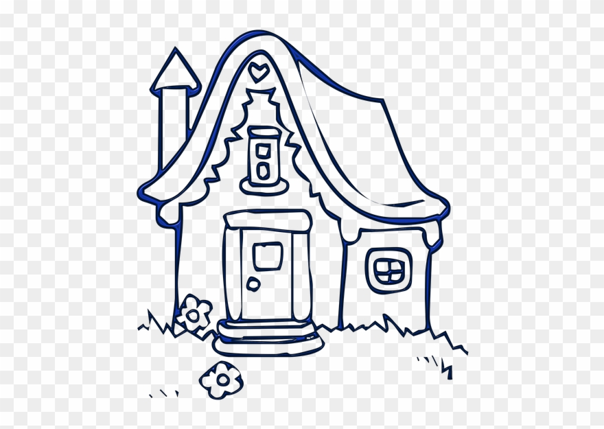 House, Cottage, Building, Housing, Village - Cottage House Drawing Clipart
