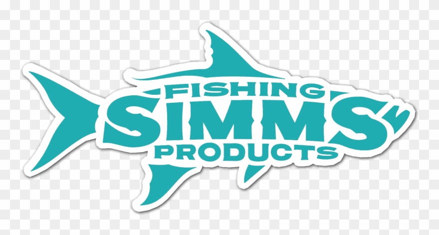 Simms Woodblock Tarpon Decal - Simms Fishing Products Clipart