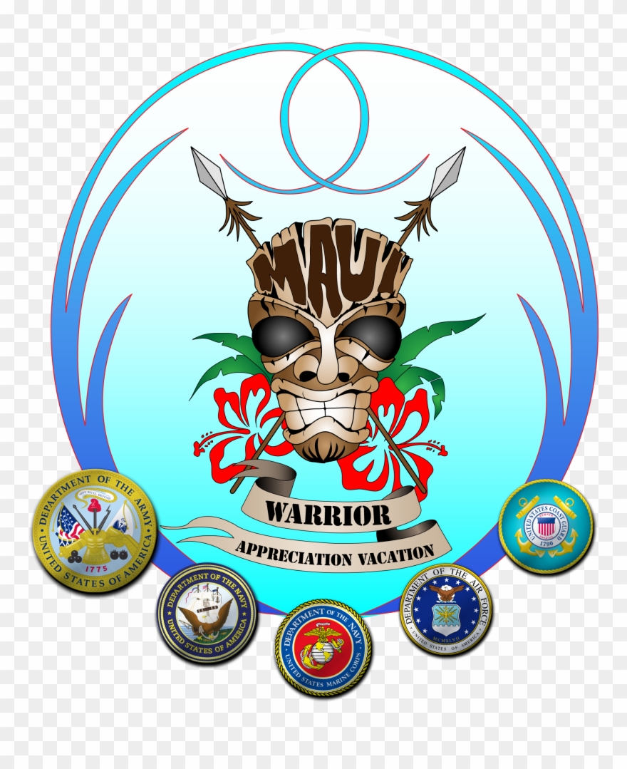 Maui Warrior Appreciation Vacation Logo - Us Navy Water Bottle White Clipart