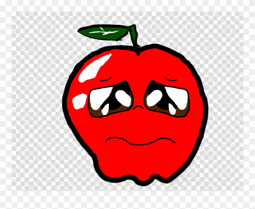 Sad Fruit Png Clipart Apple Clip Art - Record Icon Transparent Background