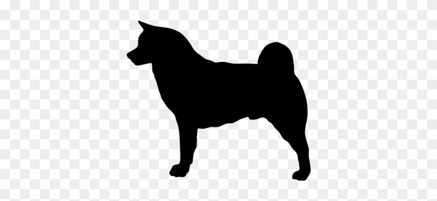 Dog Silhouette Outline At Getdrawings Com Free - Akita Silhouette Png Clipart