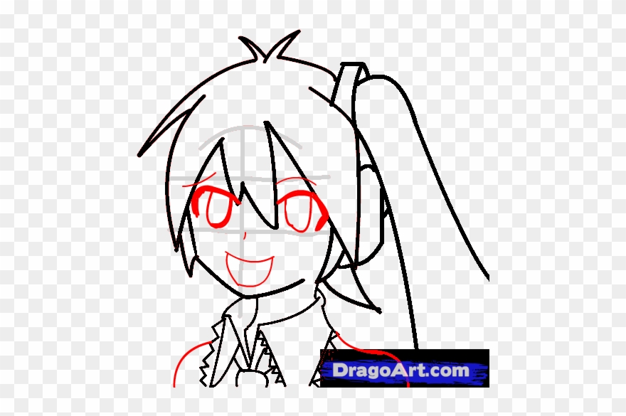 Learn How To Draw Neru Akita From Vocaloid, Anime Characters, - Akita Neru Draw Line Clipart