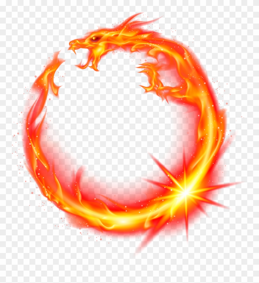Flame Dragon Fire Red - Fire Dragon Logo Png Clipart