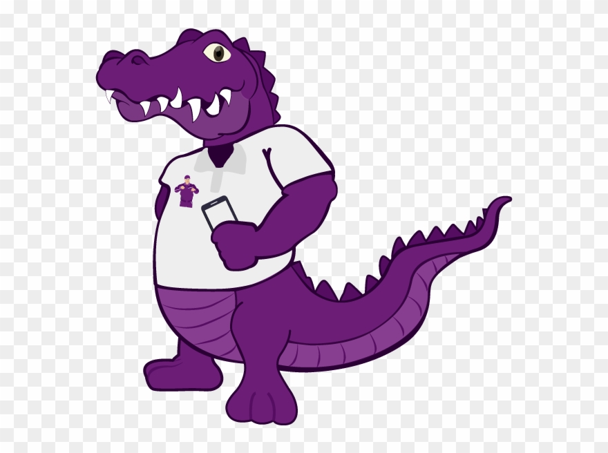 28 Apr - Purple Gator Clipart