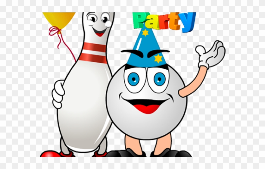 Bowling Clipart Bowling Alley - Clip Art Bowling Pins And Ball Birthday Party - Png Download