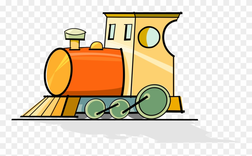 Locomotive Railway Engine Image Illustration Of Railroad - Rail Transport Clipart