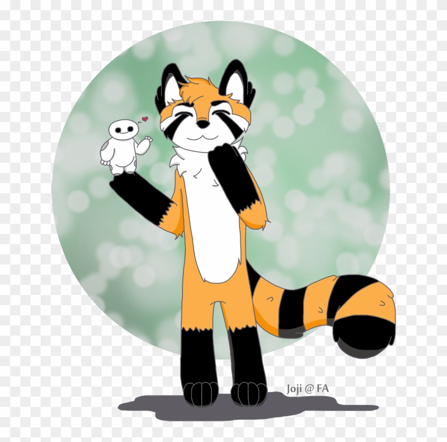 Panda With A Tiny Baymax - Baymax Clipart