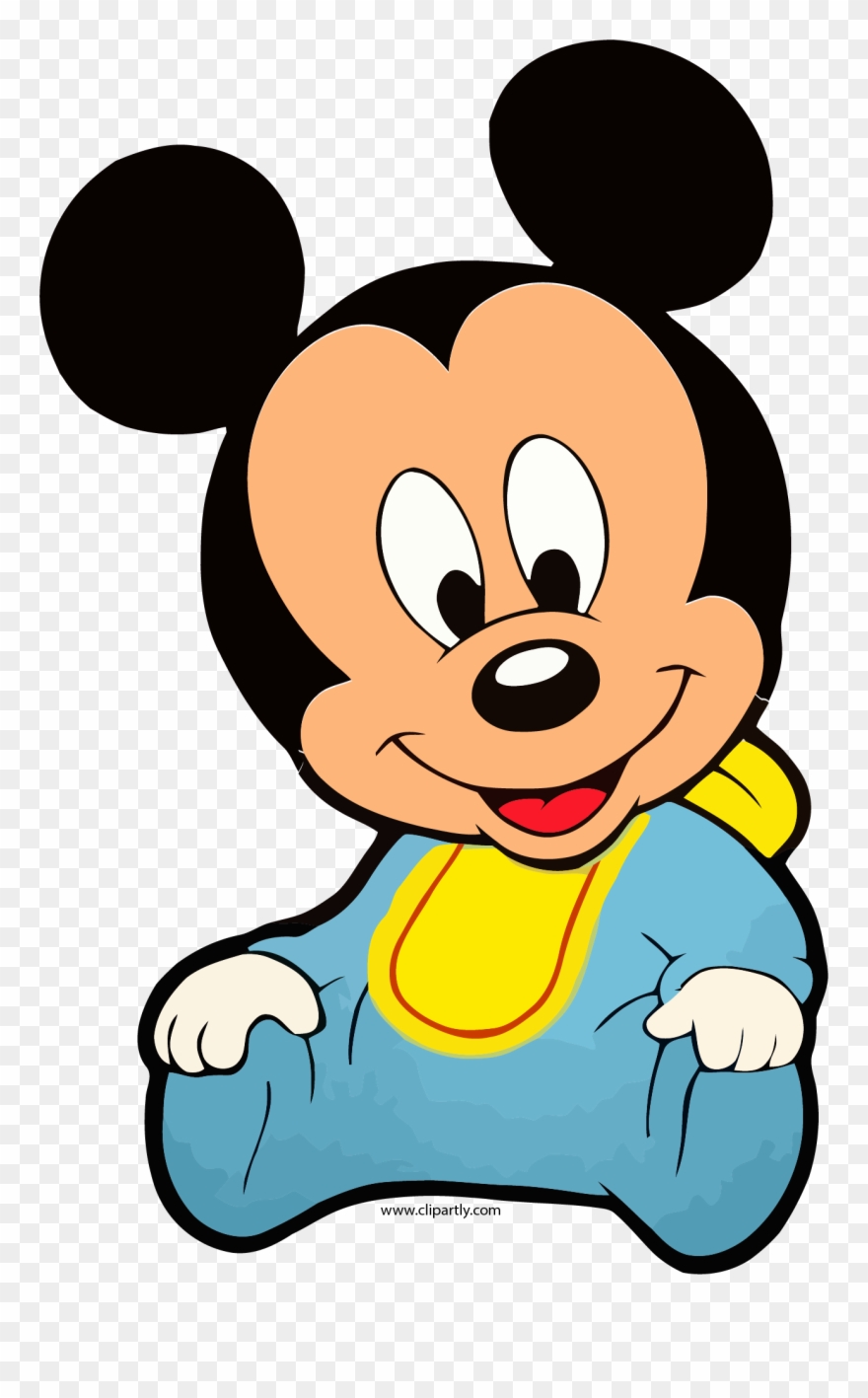 Baby Mickey Front View Clipart Png - Mickey Baby Png Transparent Png