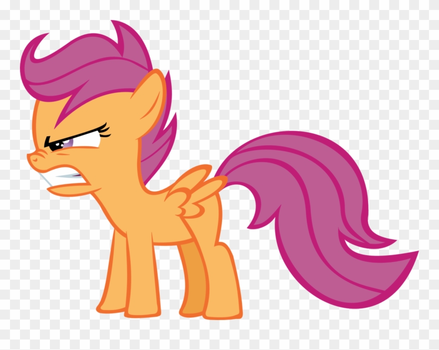 Kuren247, Safe, Scootaloo, Simple Background, Transparent - Angry My Little Pony Scootaloo Clipart