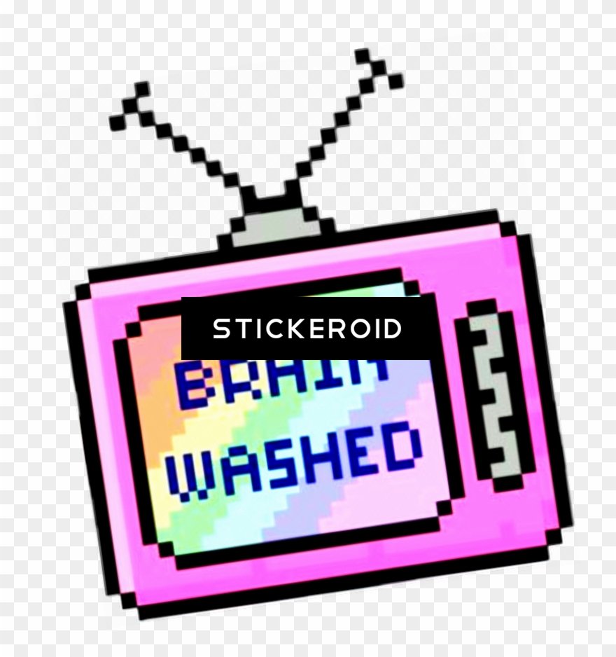 Brain Washed - Pixel Speech Bubble Cute Clipart