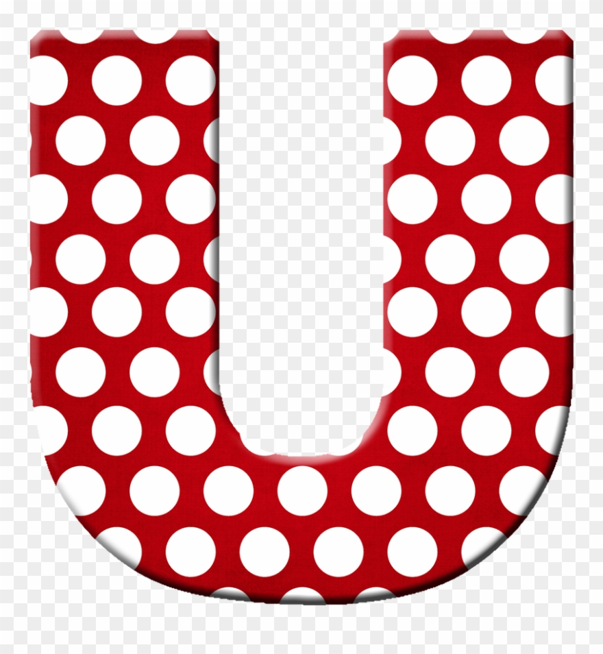 María José Argüeso - Abecedario Letras Blancas Con Lunares Rojos Clipart