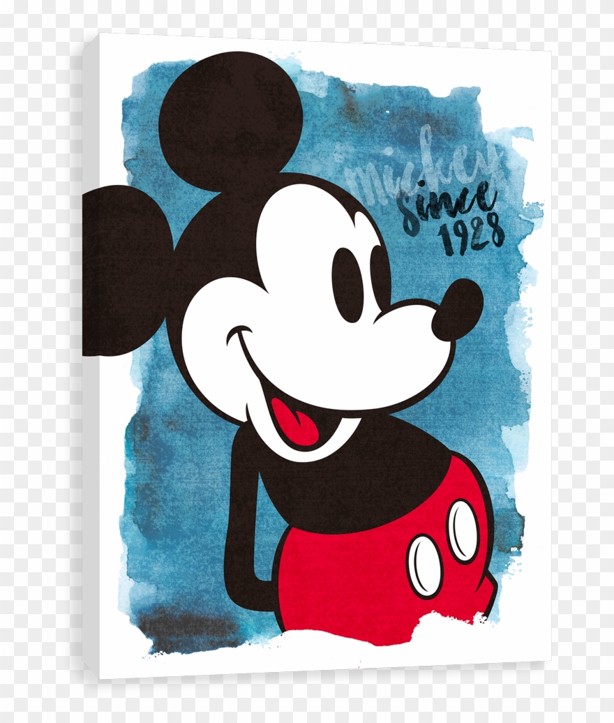 Watercolor Mickey Since - Mickey Mouse Canvas Clipart