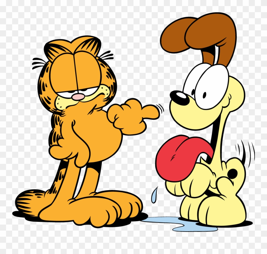 Odie Hugging Garfield - Discord Owo Clipart