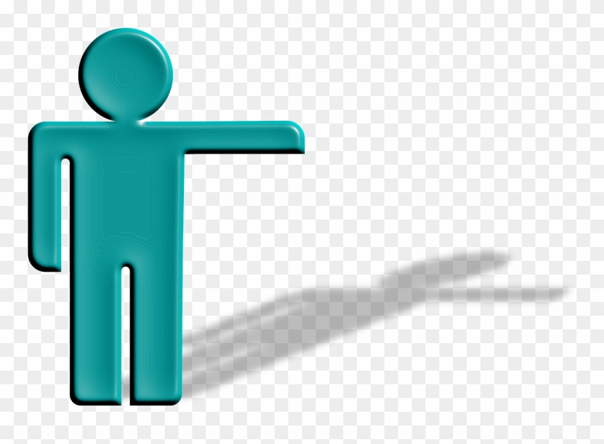 Big Image - Stick Figure With Shadow Clipart