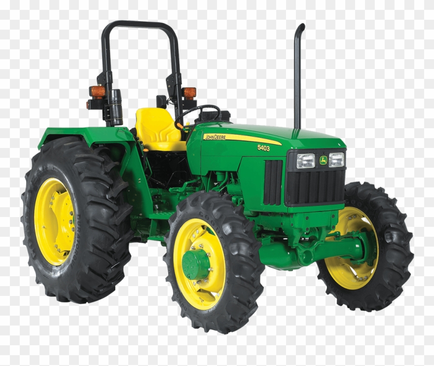 John Deer Tractor Sideview Clipart