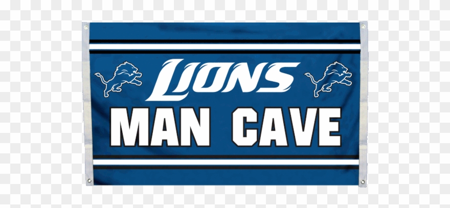Nfl Detroit Lions 3x5 Man Cave Flag - Flag: Nfl Detriot Lions Man Cave Flag Clipart