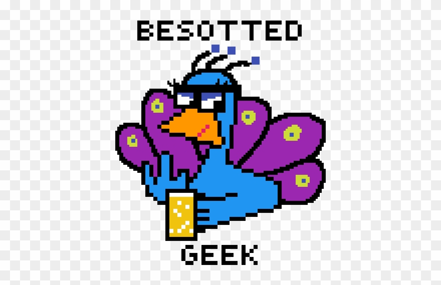 Peacock Black - Cartoon Clipart