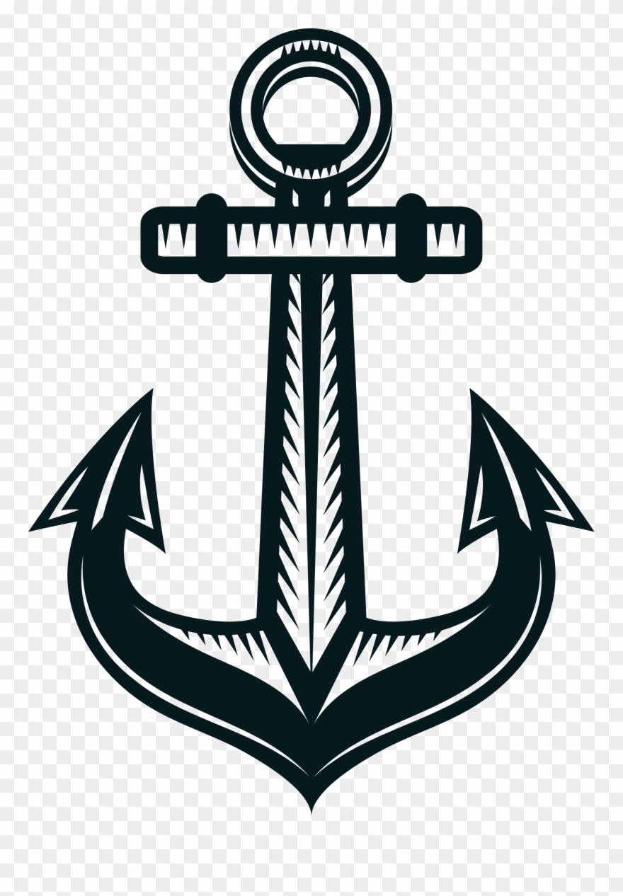 Clipart Anchor Black And White - Anchor - Png Download