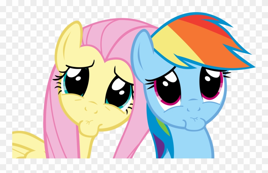 Flashlight Clipart Larawan - My Little Pony Fluttershy Y Rainbow Dash - Png Download