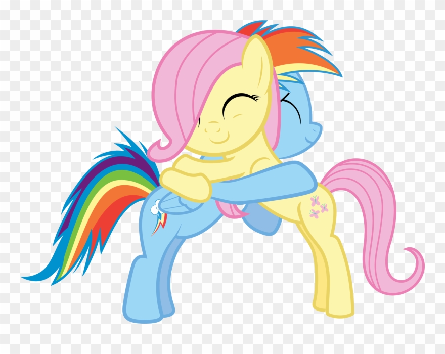 Flashlight Clipart Larawan - My Little Pony Fluttershy Y Rainbow Dash - Png Download