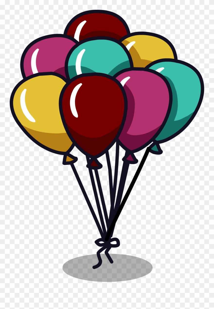 Balloon Bunch - Club Penguin Green Penguin Clipart