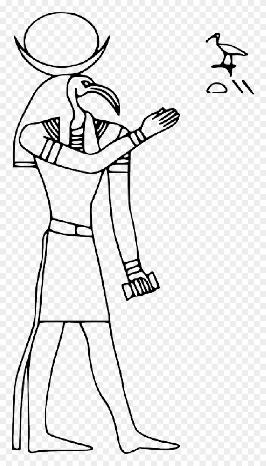 Hieroglyphics Drawing Figure - Hieroglyph Moon Clipart