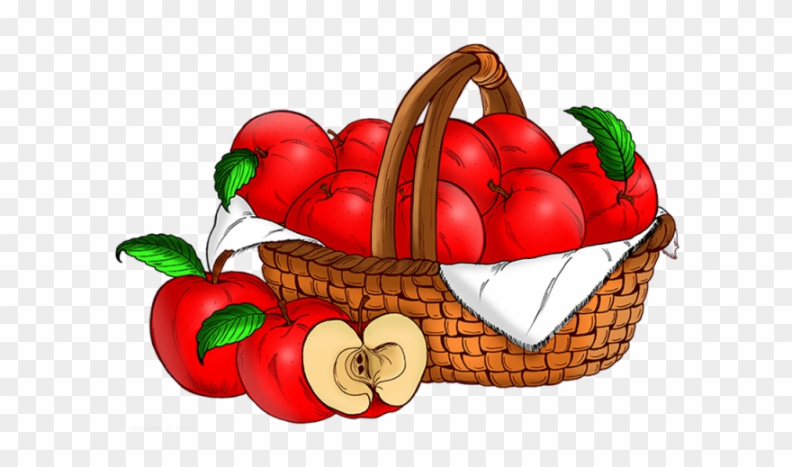 A Basket Of Apples - Canasta De Manzanas Dibujo Clipart