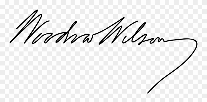 Woodrow Wilson Signature Clipart