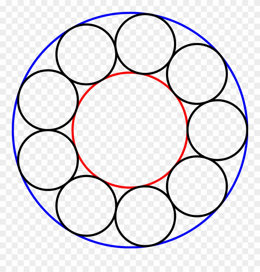 Open - Circle Of 9 Circles Clipart