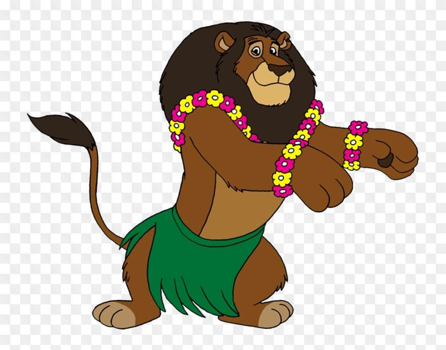 Tropical Hawaiian Hula Dance - Lion Hula Clipart