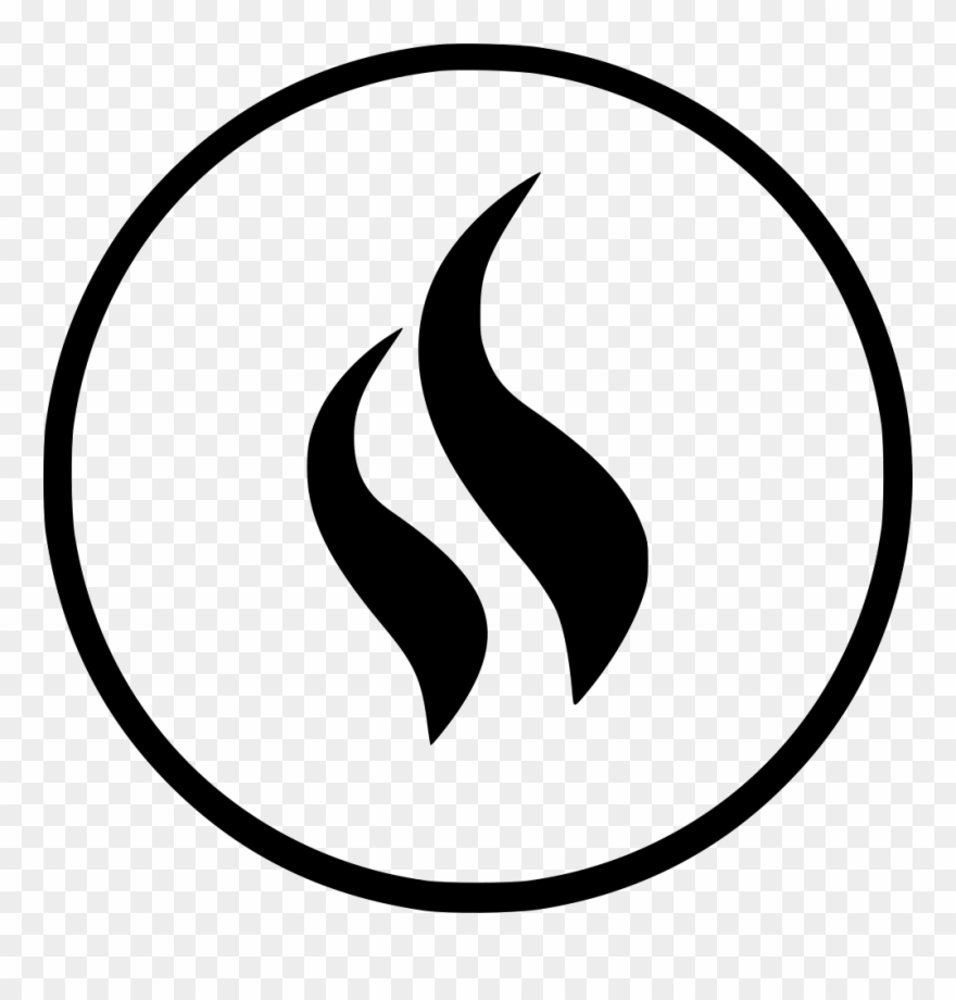 Smoke Gas Fire Round Comments - Gas Icon Round Clipart