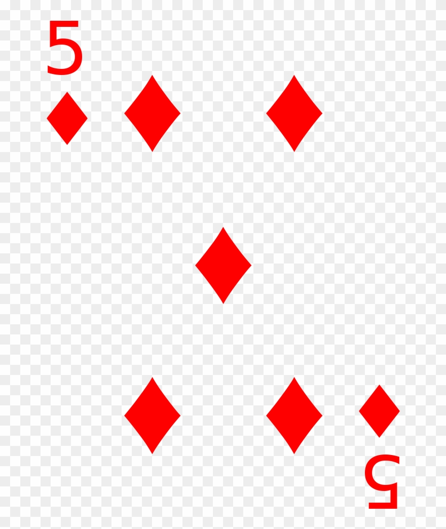 Cards 5 Diamond - Cards 5 Clipart