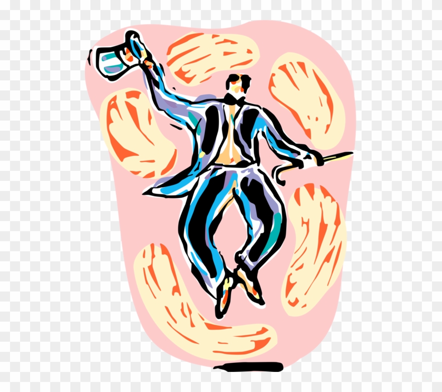 Vector Illustration Of Big Top Circus Master Of Ceremonies - Illustration Clipart