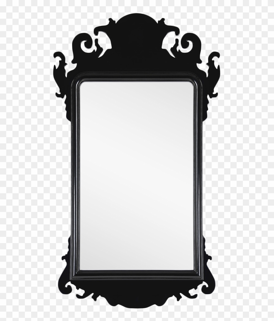 Svg Transparent Stock Black Lacquer Chippendale Image - Mirror Clipart