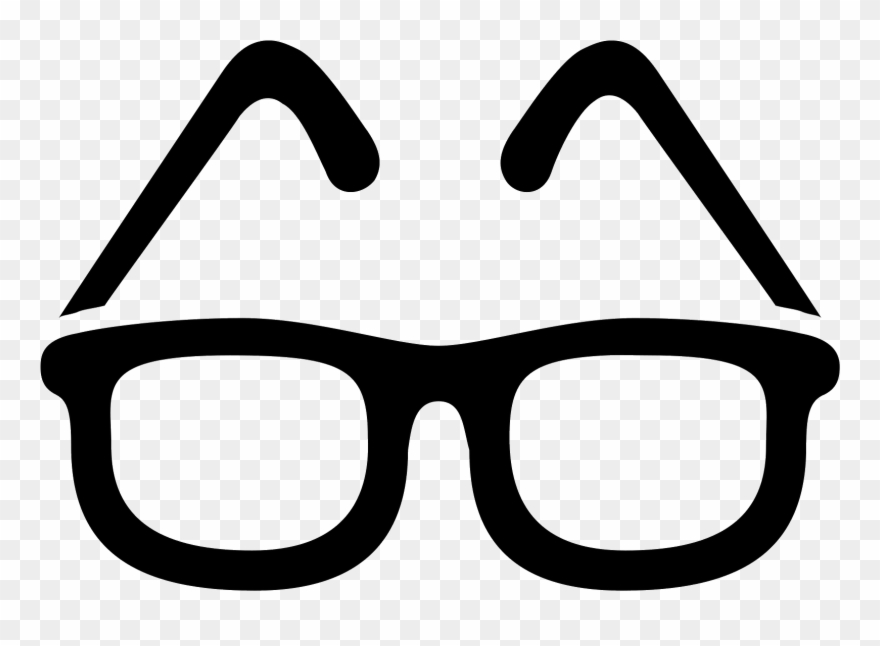 Glass Reflection Png Graphic Black And White Download - Glasses Icon Png Clipart
