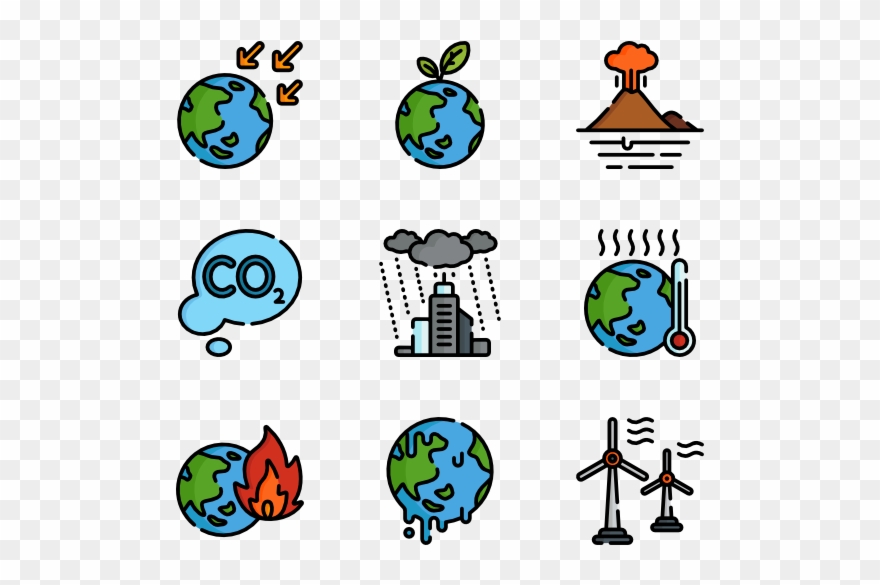 Clipart World Climate Change - Global Warming Climate Change Icon - Png Download