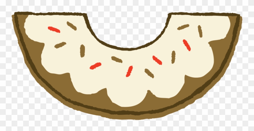See Here Donut Clipart Transparent Background - Half Donut Png