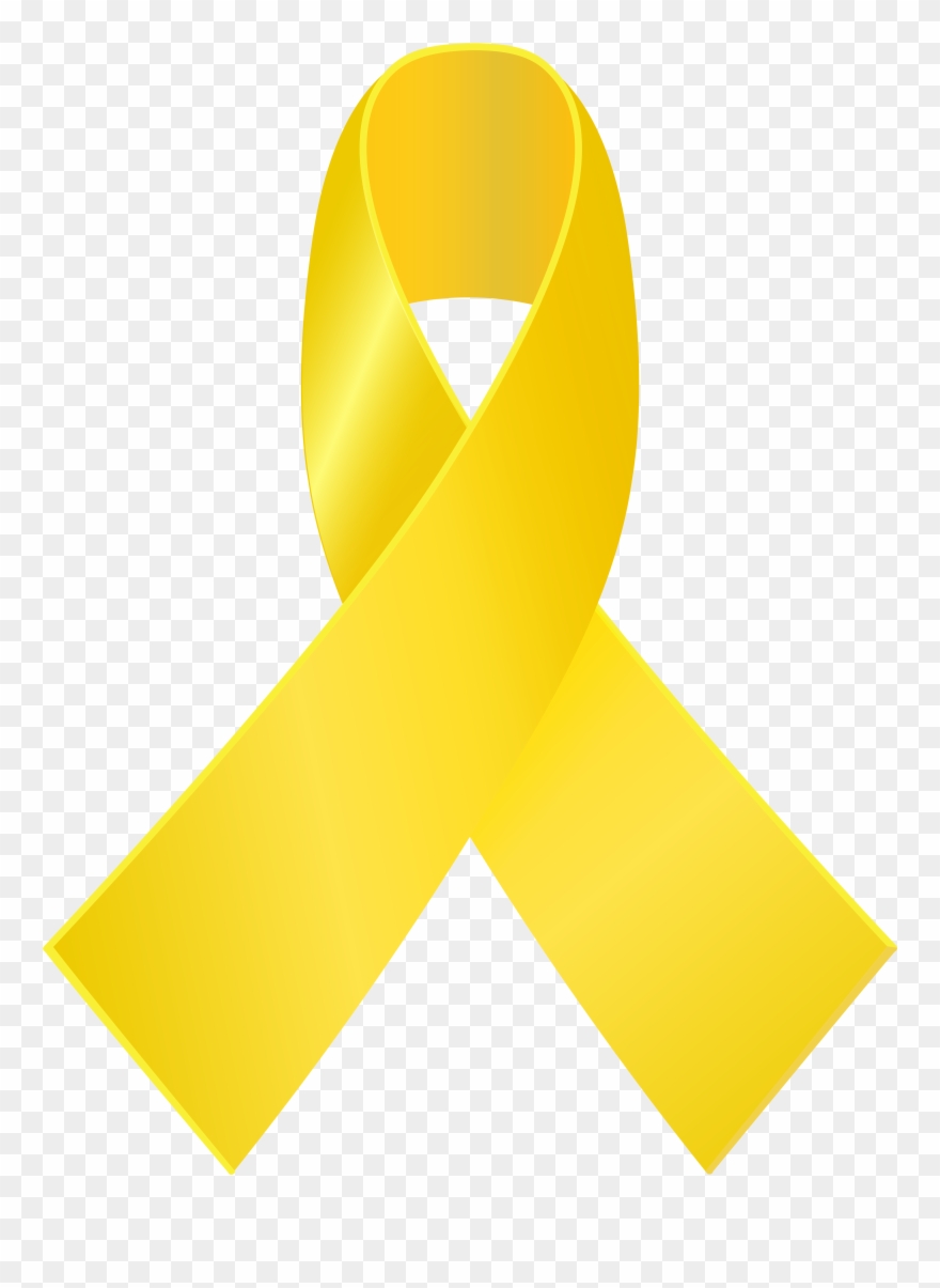 Yellow Awareness Ribbon Png Clip Art - Clip Art Transparent Png