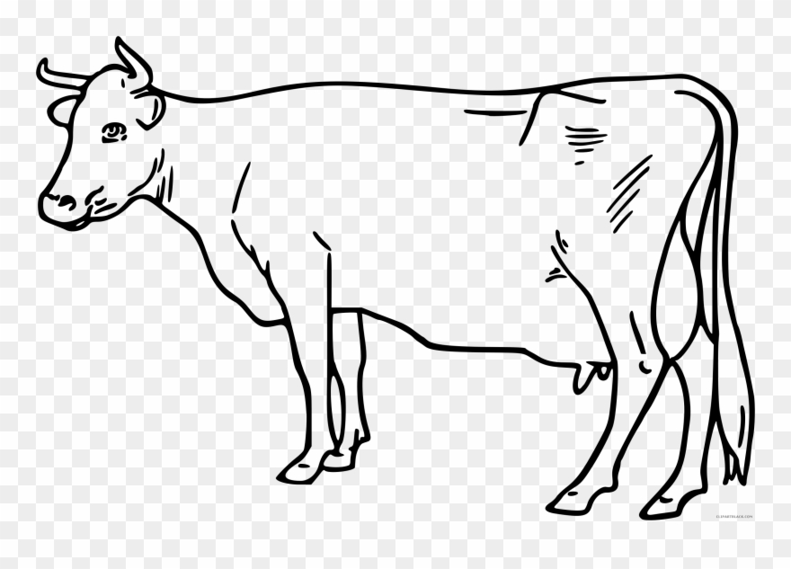 Image Black And White Stock Cow Clipart Black And White - Clip Art Black And White Cow - Png Download