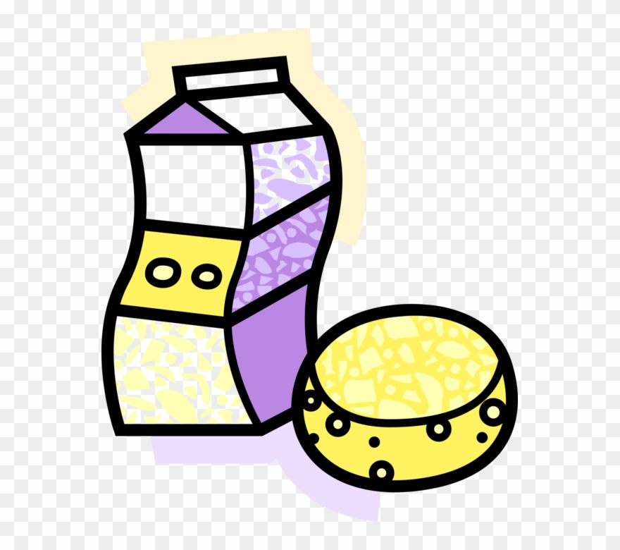 Vector Illustration Of Fresh Dairy Milk Carton With Clipart
