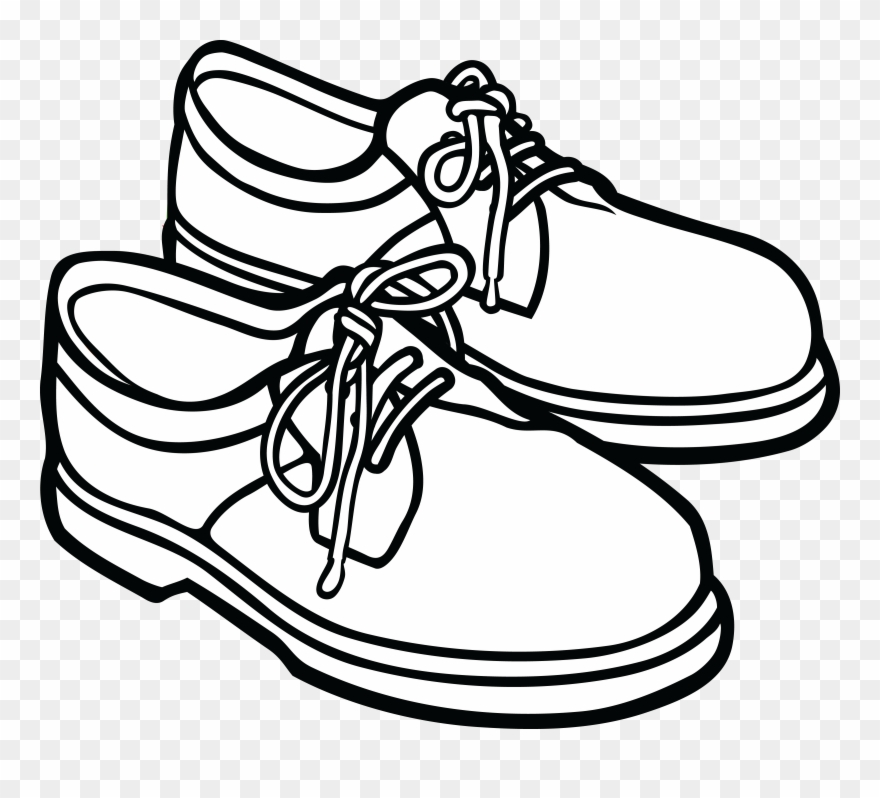 Free Clipart Of A Pair Of Mens Shoes - Clip Art Pictures Black And White Shoes - Png Download