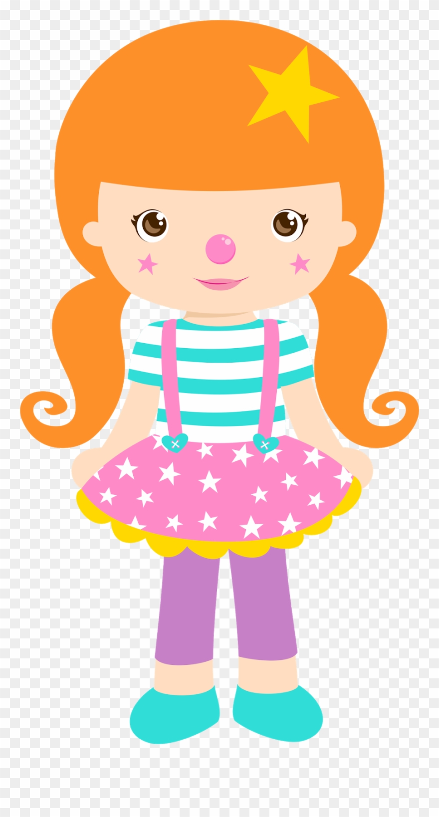 Pin De Melisa💕 En Muñequitas 2 - Menina Circo Rosa Png Clipart