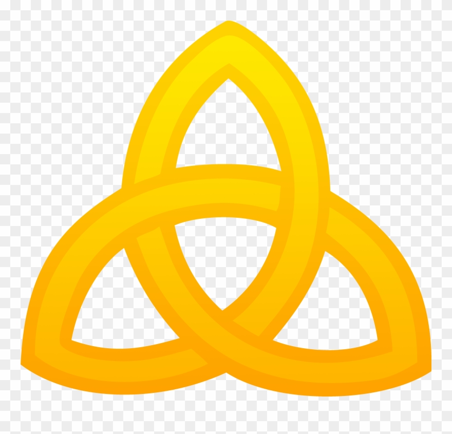 Triquetra Symbol Golden Clip Art - Golden Symbol - Png Download