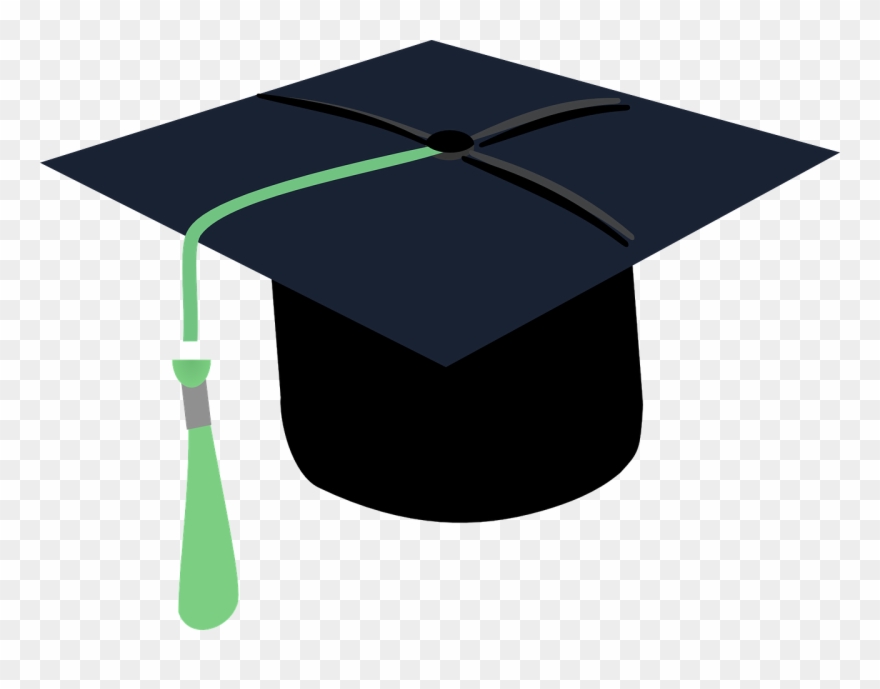 Graduation Cap With Green Tassel Clipart 190986 Pinclipart