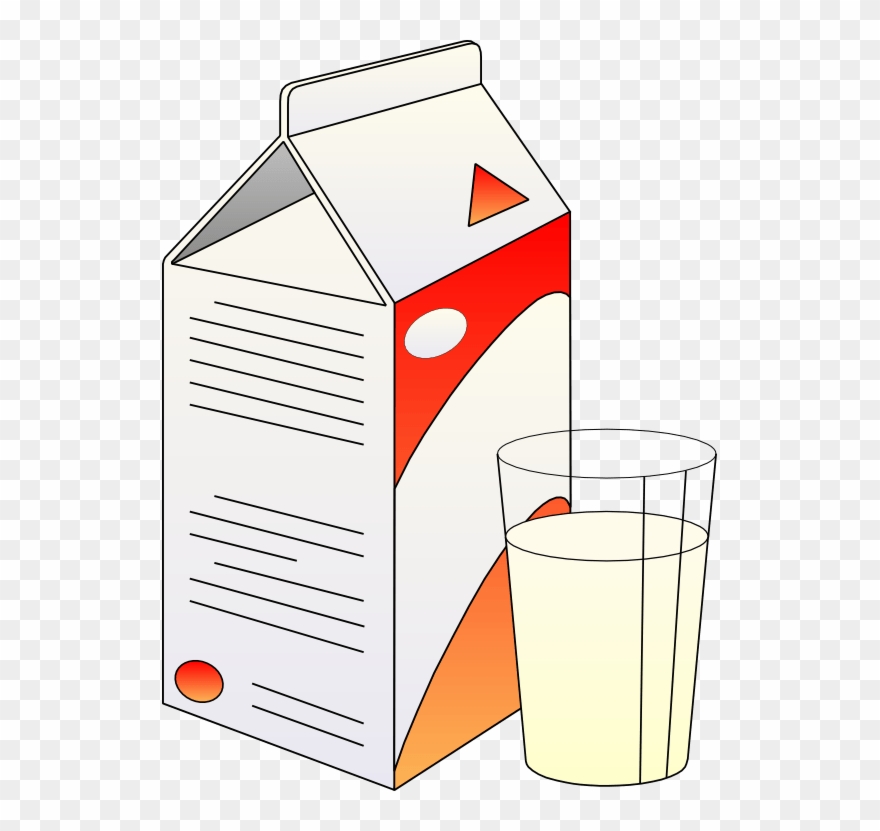 Picture Of A Glass Of Milk - Clip Art - Png Download