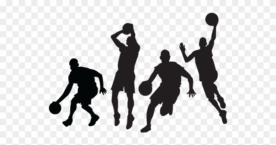 Free Silhouette Vector - Basketball Players Silhouette Png Clipart